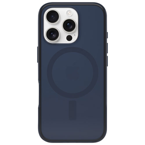 Étui rigide ajusté Symmetry d'OtterBox avec MagSafe pour iPhone 16 Pro - Ours bleu