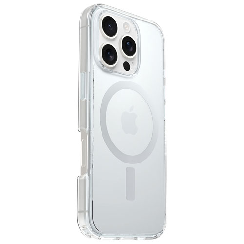Étui rigide ajusté Symmetry d'OtterBox avec MagSafe pour iPhone 16 Pro - Transparent