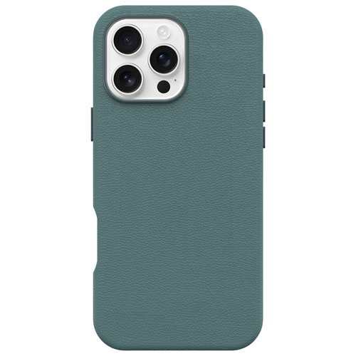 Étui rigide ajusté en cuir de cactus Symmetry d'OtterBox avec MagSafe pour iPhone 16 Pro Max - Armoise