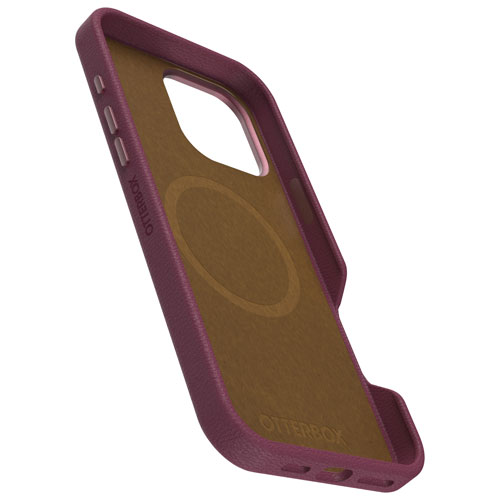 OtterBox Symmetry Cactus Leather Fitted Hard Shell Case with MagSafe for iPhone 16 Pro Max - Foxberry