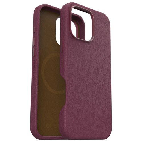OtterBox Symmetry Cactus Leather Fitted Hard Shell Case with MagSafe for iPhone 16 Pro Max - Foxberry