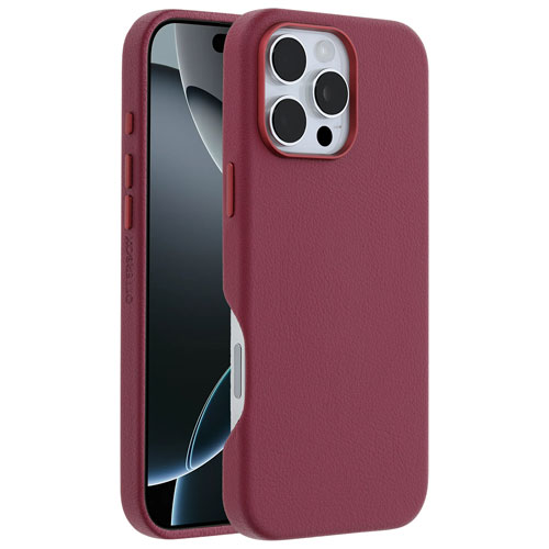 OtterBox Symmetry Cactus Leather Fitted Hard Shell Case with MagSafe for iPhone 16 Pro Max - Foxberry