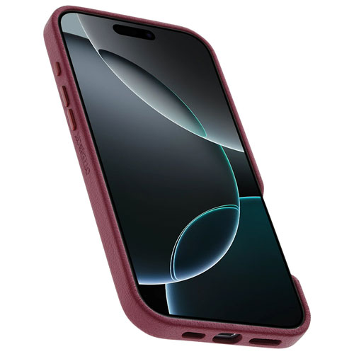 OtterBox Symmetry Cactus Leather Fitted Hard Shell Case with MagSafe for iPhone 16 Pro Max - Foxberry