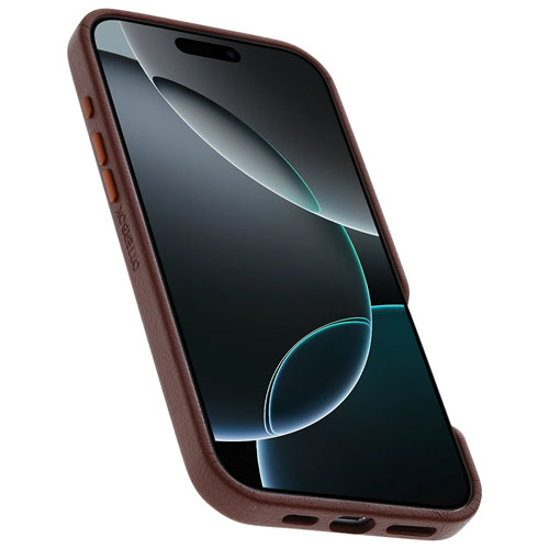 OtterBox Symmetry Cactus Leather Fitted Hard Shell Case with MagSafe for iPhone 16 Pro Max - Rich Adobe