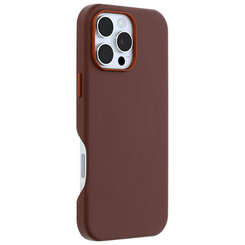 OtterBox Symmetry Cactus Leather Fitted Hard Shell Case with MagSafe for iPhone 16 Pro Max - Rich Adobe