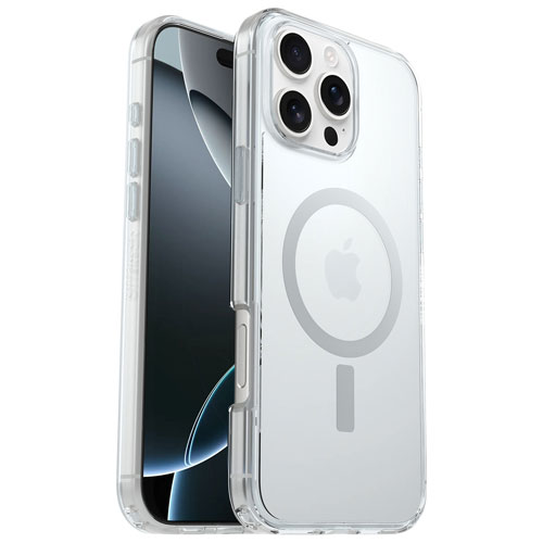 Étui rigide ajusté Symmetry d'OtterBox avec MagSafe pour iPhone 16 Pro Max - Transparent