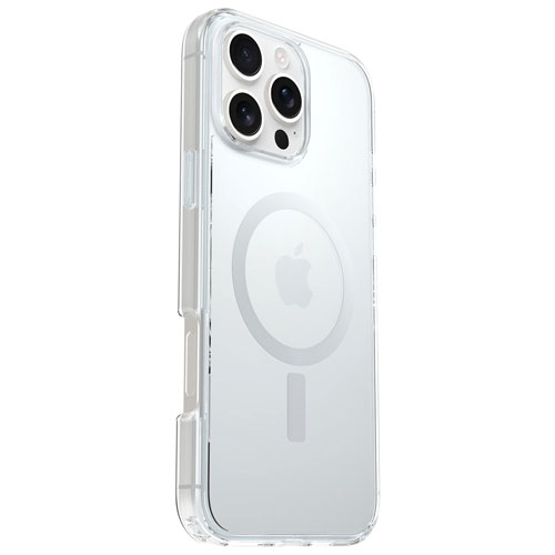 Étui rigide ajusté Symmetry d'OtterBox avec MagSafe pour iPhone 16 Pro Max - Transparent