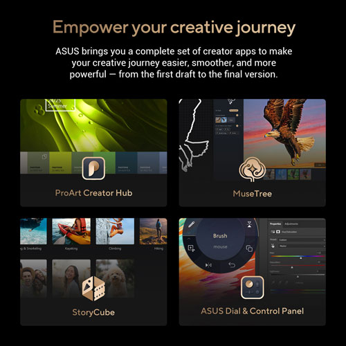 Portable à écran tactile DELO 4K de 16 po ProArt P16 d'ASUS - Noir nano