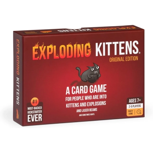 Exploding Kittens Édition originale - jeu de cartes hilarant Family Night - Fun For Ages 7 and Up - 56 cartes - From Exploding Kittens Store