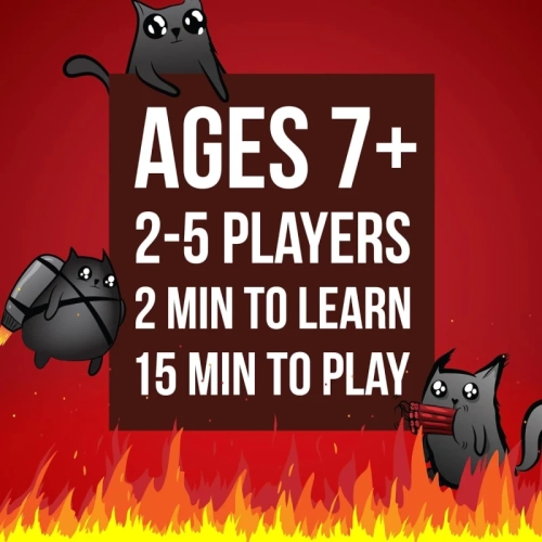 Exploding Kittens Édition originale - jeu de cartes hilarant Family Night - Fun For Ages 7 and Up - 56 cartes - From Exploding Kittens Store