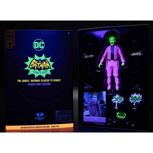 DC Retro Batman 1966 6 Inch Action Figure Exclusive - Black Light Joker Gold Label
