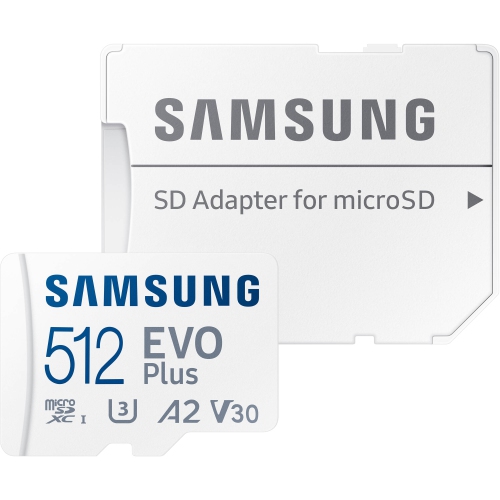 Samsung EVO Plus 512GB microSDXC 160MB/s Micro SD Memory Card with Adapter