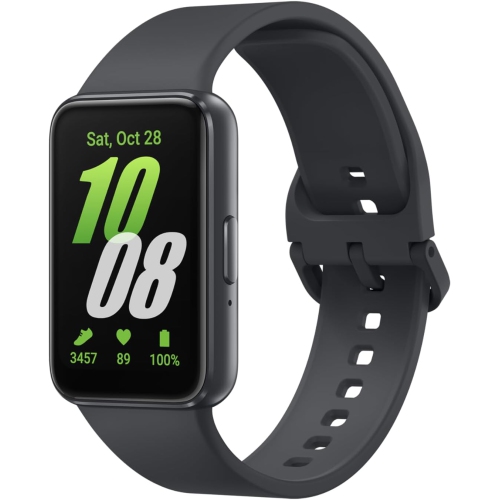 Samsung – Bracelet de mise en forme léger et élégant pour Galaxy Fit3, batterie de 13 jours, plus de 100 exercices et suivi du sommeil, gris foncé