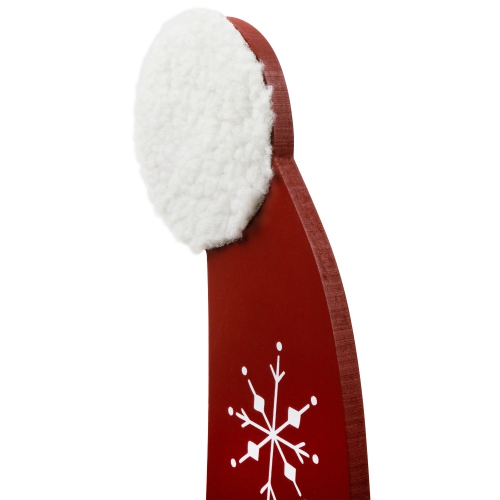 Panneau de porte chapeau de Noël « arrêt du père Noël » – 35 po