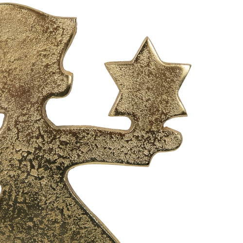 Angel with Star Metal Christmas Tealight Candle Holder - 12"