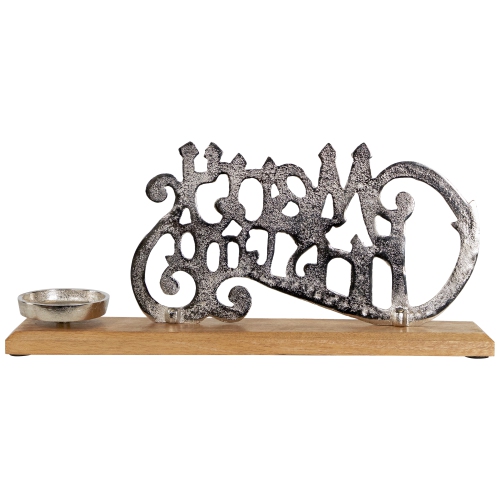 Merry Christmas Metal Sign Votive Candle Holder -15.5"