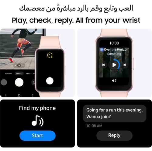 Samsung Galaxy Fit3 Light and Sleek Fitness Band, 13 Days Battery, 100+ Exercises and Sleep Tracking, Dark Gray