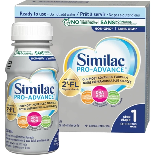 Similac Pro-Advance 1st Step 1 One Baby Formula – Closest to Breast Milk, 0+ Months, Immune Support with 2'-FL, Ready-to-Feed