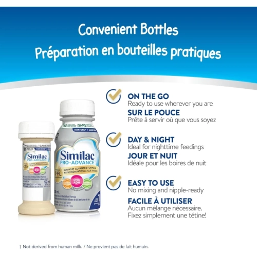 Similac Pro-Advance 1st Step 1 One Baby Formula – Closest to Breast Milk, 0+ Months, Immune Support with 2'-FL, Ready-to-Feed