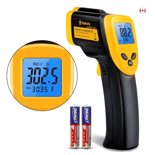 LASERGRIP  1080 Laser Thermometer Digital Infrared Thermometer, Temperature Gun for Kitchen Cooking, Bbq Grill, And Bath Water, -58℉~1130℉