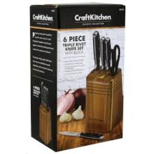 ENSEMBLE DE COUTELLERIE/PORTE-COUTEAUX CRAFTKITCHEN™ 6 PIÈCES
