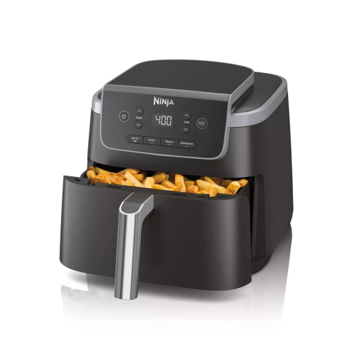 Ninja Air Fryer Pro 4-in-1 with 5 QT Capacity, Air Fry, Roast, Reheat, Dehydrate, Air Crisp Technology, Nonstick Basket & Crisper Plate, Grey, AF141