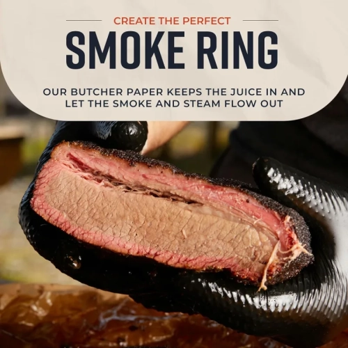 Pink Kraft Butcher Paper Roll - 18 Inch x 175 Feet - Food Grade Peach Wrapping Paper for Smoking Meat - Made in USA