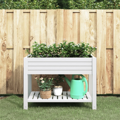 VIDAXL  Garden Raised Bed White 110X45X79 Cm Polypropylene