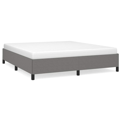 vidaXL California King Bed Frame, Fabric Upholstered Platform Bed Frame, Dark Gray, No Mattress