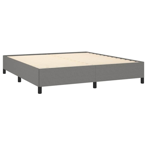 vidaXL California King Bed Frame, Fabric Upholstered Platform Bed Frame, Dark Gray, No Mattress