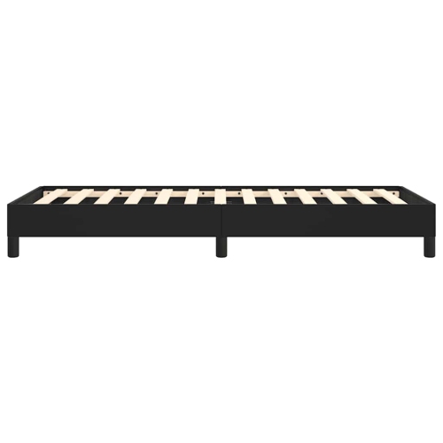 vidaXL Twin XL Bed Frame, Faux Leather Upholstered Platform Bed Frame, Black, No Mattress