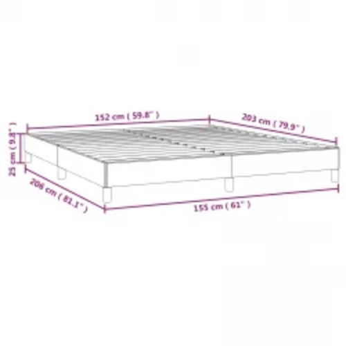 Cadre de grand lit vidaXL, cadre de lit plateforme recouvert de similicuir, blanc, sans matelas