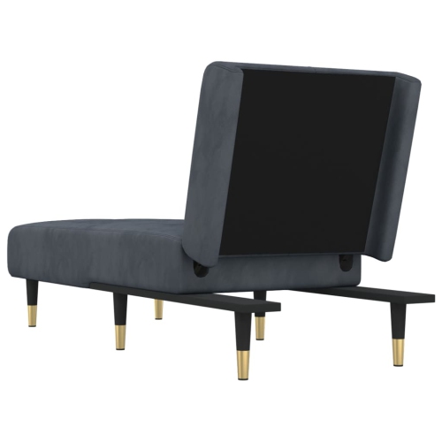 vidaXL Chaise Longue Dark Grey Velvet