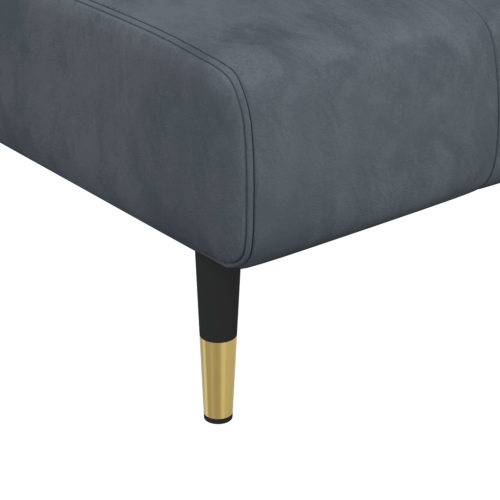 vidaXL Chaise Longue Dark Grey Velvet