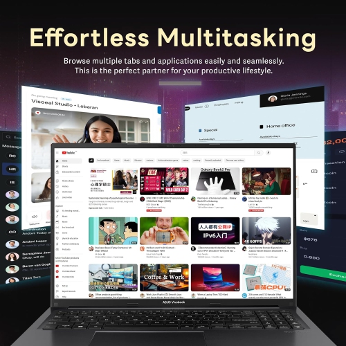 ASUS Vivobook 16" FHD WUXGA Laptop, Intel i7-1255U, 2.28B Storage(2TB SSD+288GB Docking Station Set), 40GB RAM, Intel Iris Xe Graphics, Win 11 Pro,