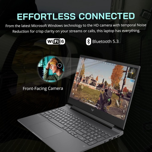 Refurbished - HP Victus 15.6" FHD 144Hz Gaming Laptop, AMD Ryzen 5 7535HS Processor, 1TB SSD, 16GB DDR5, NVIDIA GeForce RTX 2050, Backlit KB, Win 11