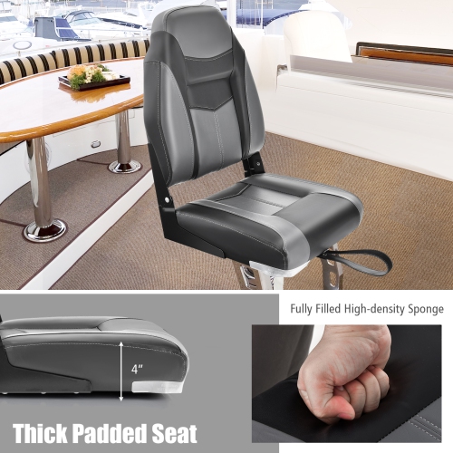 Ensemble de 2 chaises pliantes à dossier haut de Costway avec coussin éponge et charnières flexibles