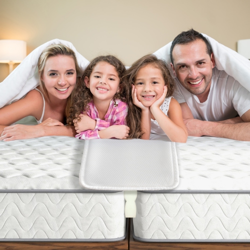 COSTWAY  12" Extra Wide Bed Bridge Twin Xl to King Converter Kit W/ Strap Gap Filler