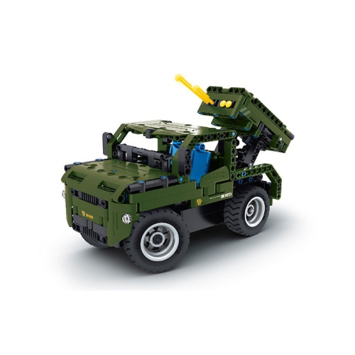 Tradeopia DIY Mobile Rocket Artillery Launcher Premium Building Block Kit | 2-in-1 Model | 364 Pieces | R/C 2.4GHz | Ages 6+ | Educational STEM Toy
