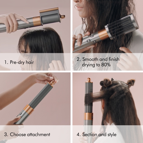 Dyson Official Outlet - Limited edition Airwrap Complete Long Hair Styler, Ceramic Pink/Rose Gold by DYSON - Refurbished condition - Image 8