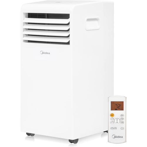 Midea 6,000 BTU ASHRAE Portable Air Conditioner, Cools up to 150 Sq. Ft., with Dehumidifier & Fan mode, Easy- to-use Remote Control & Window Installa