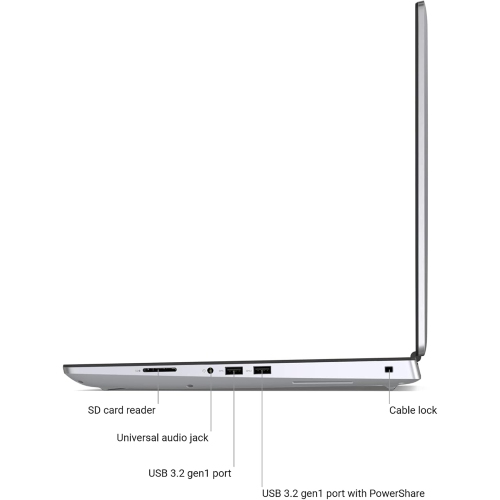 Refurbished Dell Precision 7760, 17.3" FHD NVIDIAT1200,Xeon W-11gen , 32GB, 1TB, PCIe, 2 Years Warranty, 100078-20487