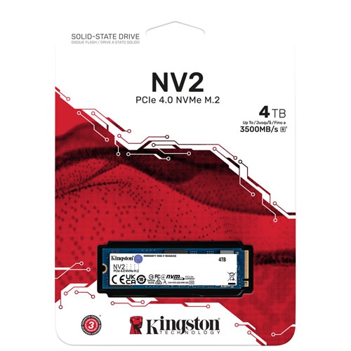 Remis à neuf disque SSD interne NVMe PCIe 4,0 de NV2 Go SNV2S/4000G 4&nbsp;To de Kingston