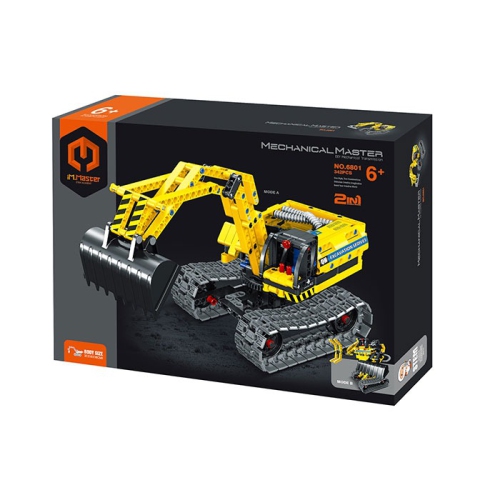 Tradeopia Construction Excavator Truck 2-in-1 Premium Building Block Kit - Creative Build and Imaginative Play | Ages 6+