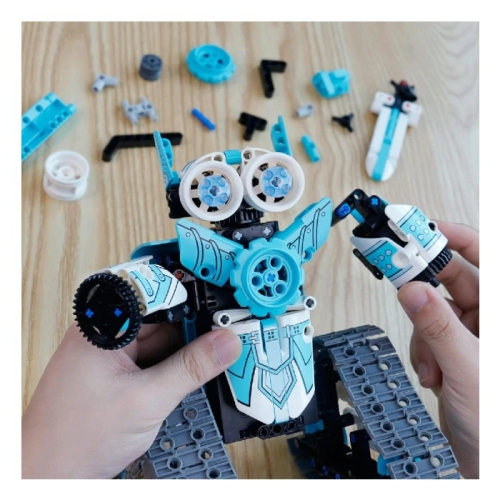 Ensemble de blocs de construction haut de gamme robotique - 3-en-1, R/C 2,4&nbsp;GHz, programmation par application, 398 pièces, jouet éducatif STIM