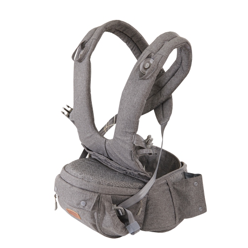 Porte-bébé ergonomique 6-en-1 avec siège pour hanches Sunveno, gris