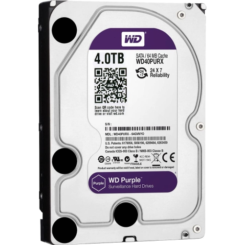 Refurbished(Excellent)- WD 4 TB WD Purple SATA III Intellipower 64 MB Cache Bulk/OEM AV Hard Drive 4 64 MB Cache 3.5-Inch Internal Bare