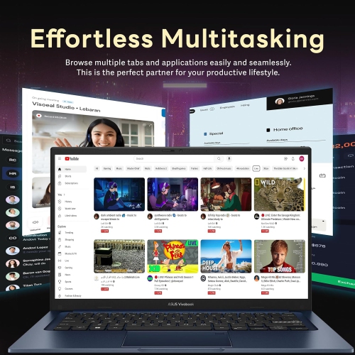 ASUS Vivobook 14" FHD Anti-glare Laptop, Intel i3-1215U, 672GB Storage(512GB SSD+160GB Docking Station Set), 16GB RAM, Intel Iris Xe Graphics, WiFi