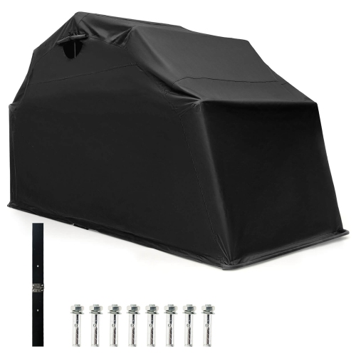 COSTWAY  11.2' X 4.5' X 6.3' Waterproof Motorbike Storage Tent Outdoor Motorcycle Shelter