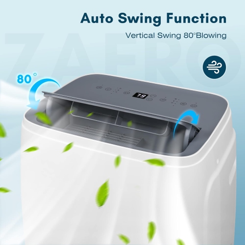 ZAFRO Portable Air Conditioner,12000 BTU Air Conditioner for Room Up to 550 Sq. Ft,3-in-1 Portable AC Unit,Cool & Dehumidifier & Fan Modes, Portable